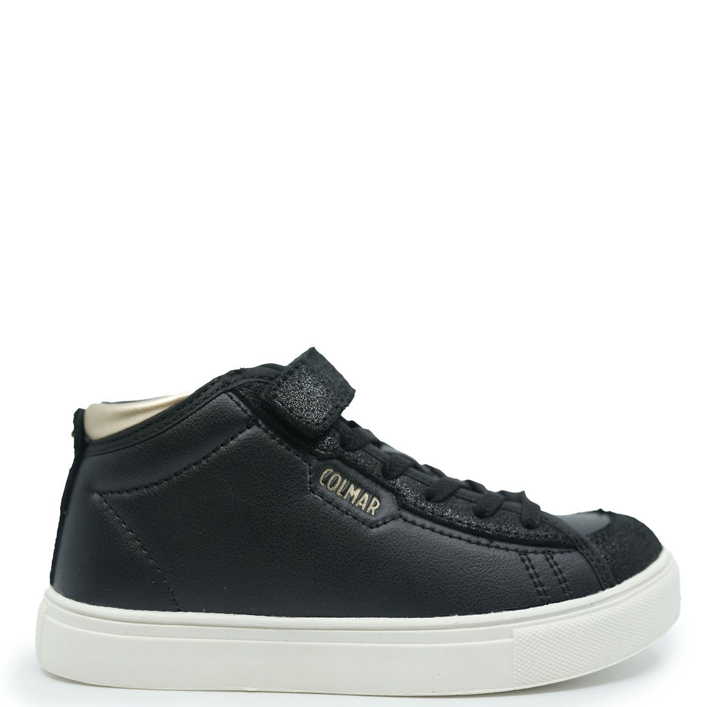 Colmar Black and Gold Velcro Sneakers for Men - Comfortable Casual Walking Shoes - Perfect for Gym, Running, and Everyday Wear