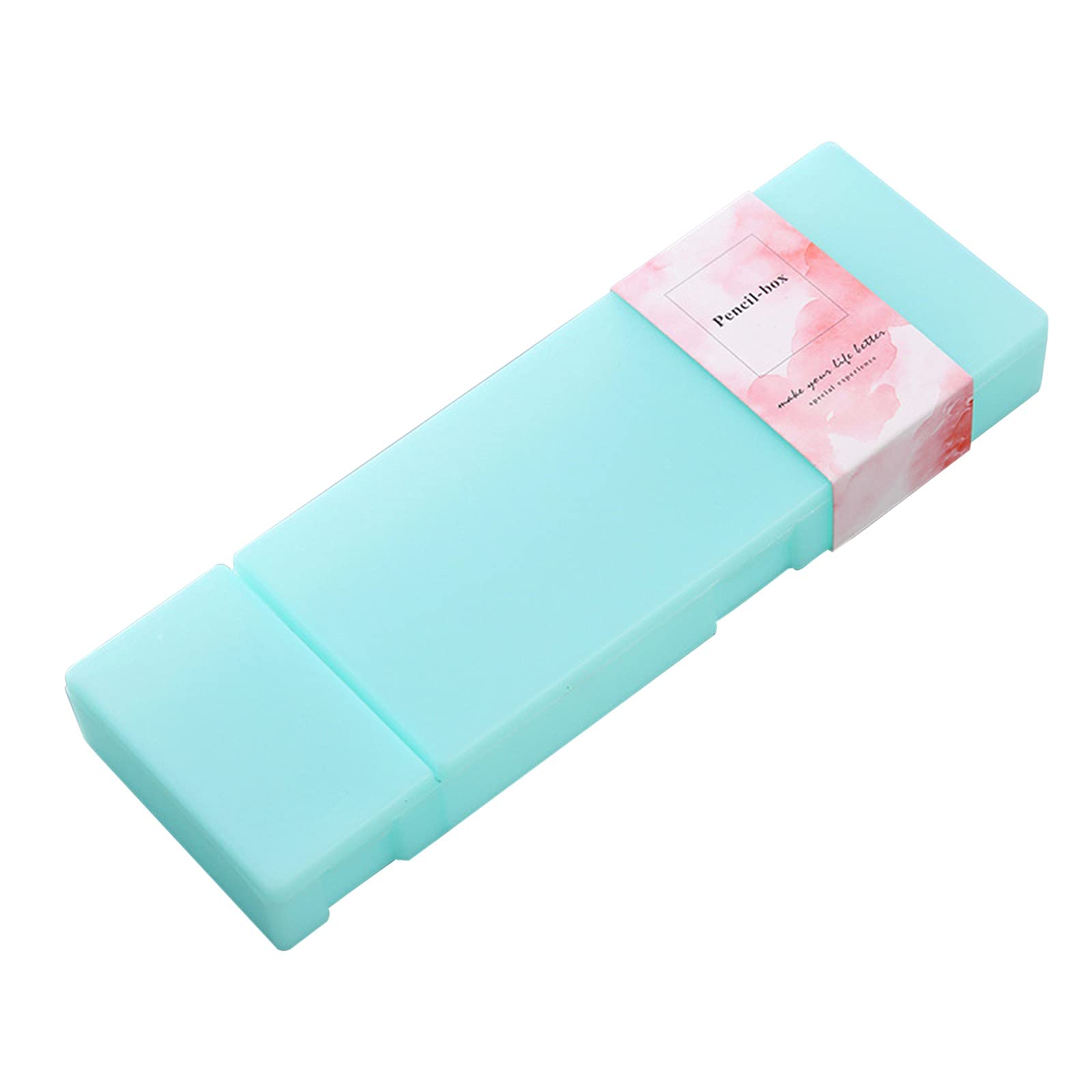 Frosted Clear Plastic Pencil Case with Hinged Lid & Snap Closure - School Stationery Organizer for Pencils, Pens & Art Supplies - Perfect for Classroom, Office & Travel Organization
