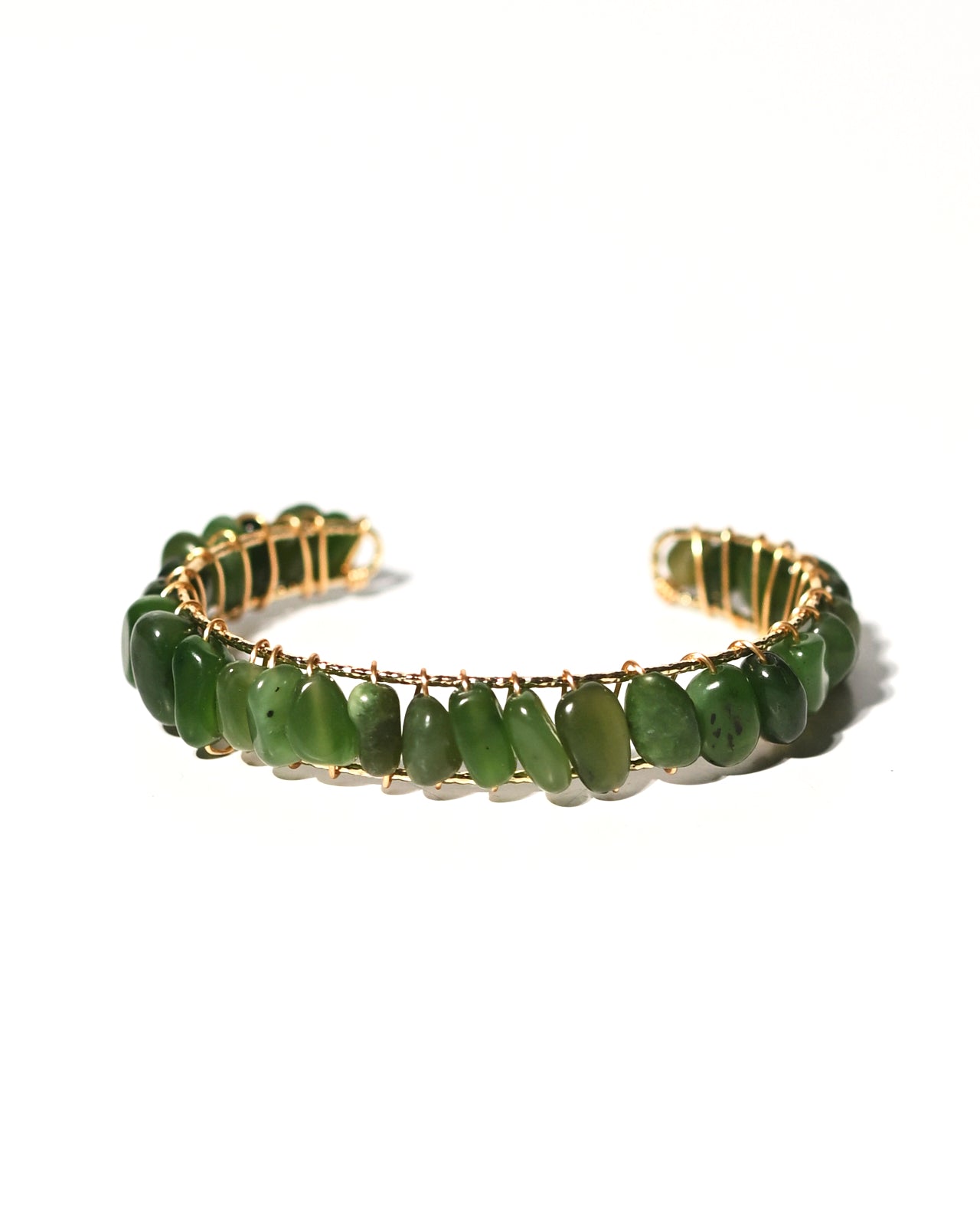 Natural Green Jade Bangle Bracelet for Women - Handcrafted Healing Stone Jewelry - Perfect for Meditation, Yoga & Spiritual Gifts