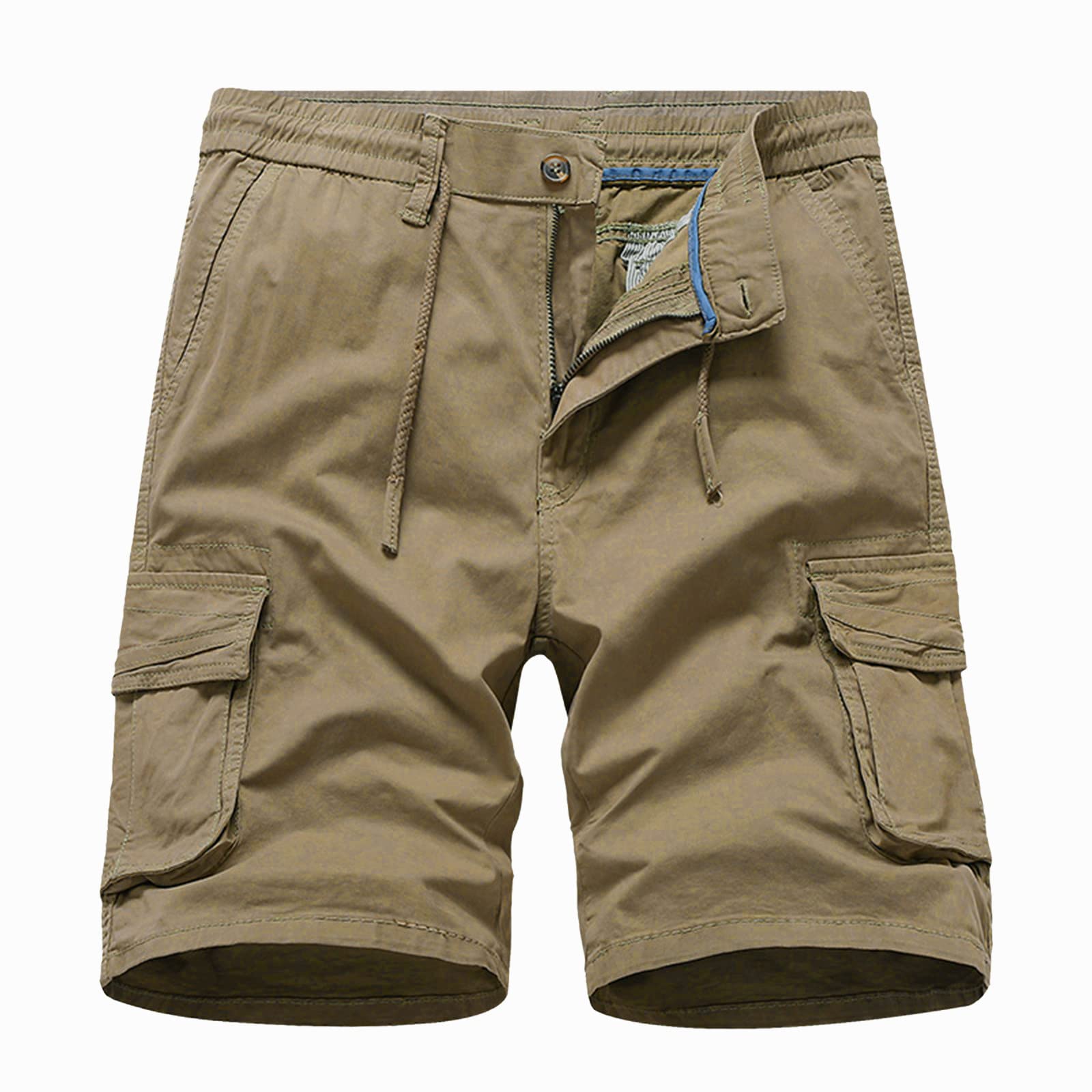 **LindoMaker Men's Casual Summer Cotton Shorts - Big & Tall Lightweight Hiking, Sport, Fitness, Tactical Shorts for Outdoor Activities and Gym Workouts**