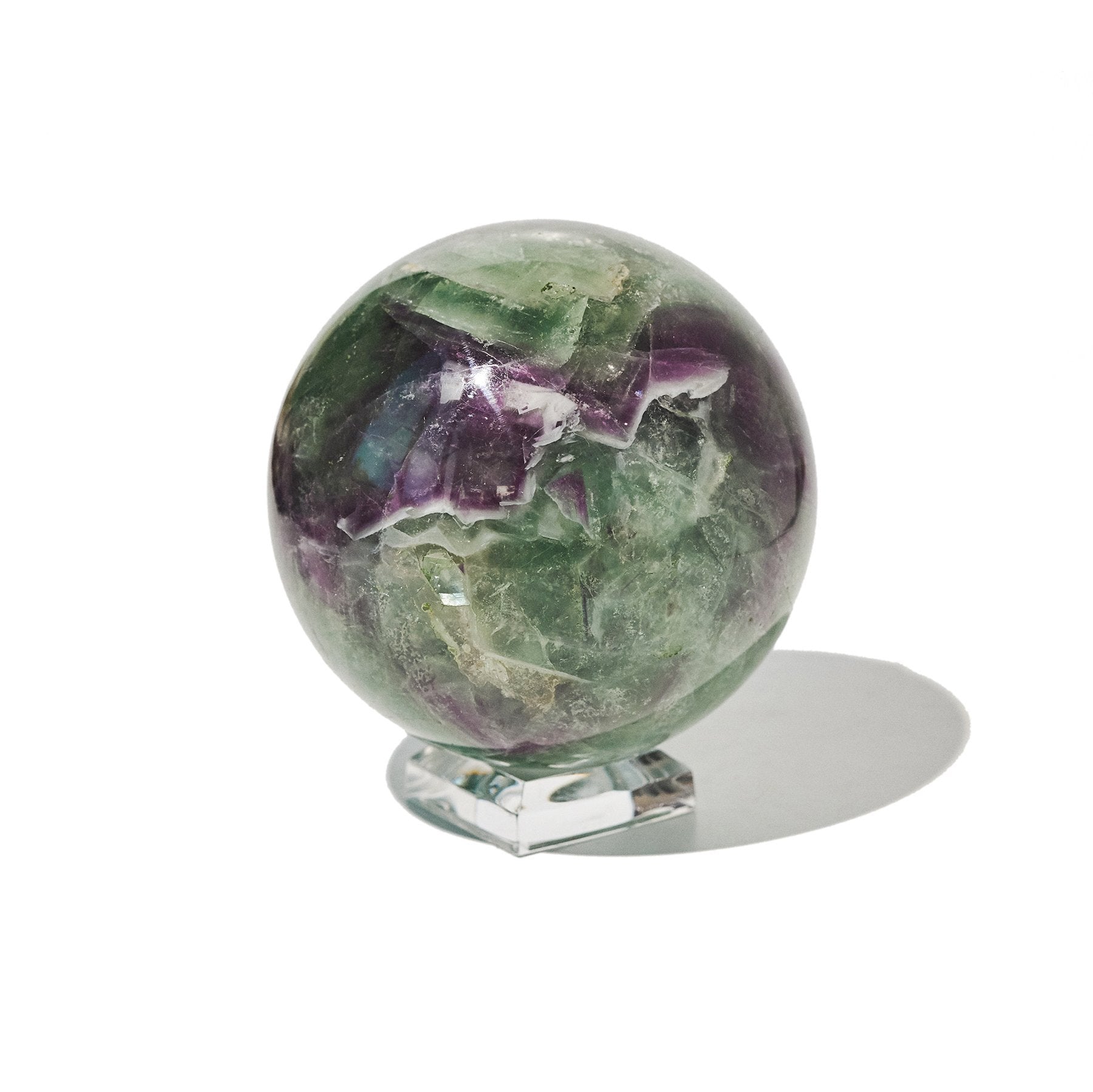 Natural Fluorite Crystal Sphere - Healing Stone for Meditation, Energy Balancing & Home Decor | Perfect for Reiki, Feng Shui & Spiritual Practices