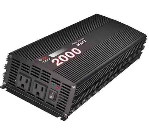 2000W Pure Sine Wave Power Inverter - 12V DC to 120V AC Converter for Cars, Trucks & RVs - Ideal for Camping, Road Trips & Emergency Power Outages
