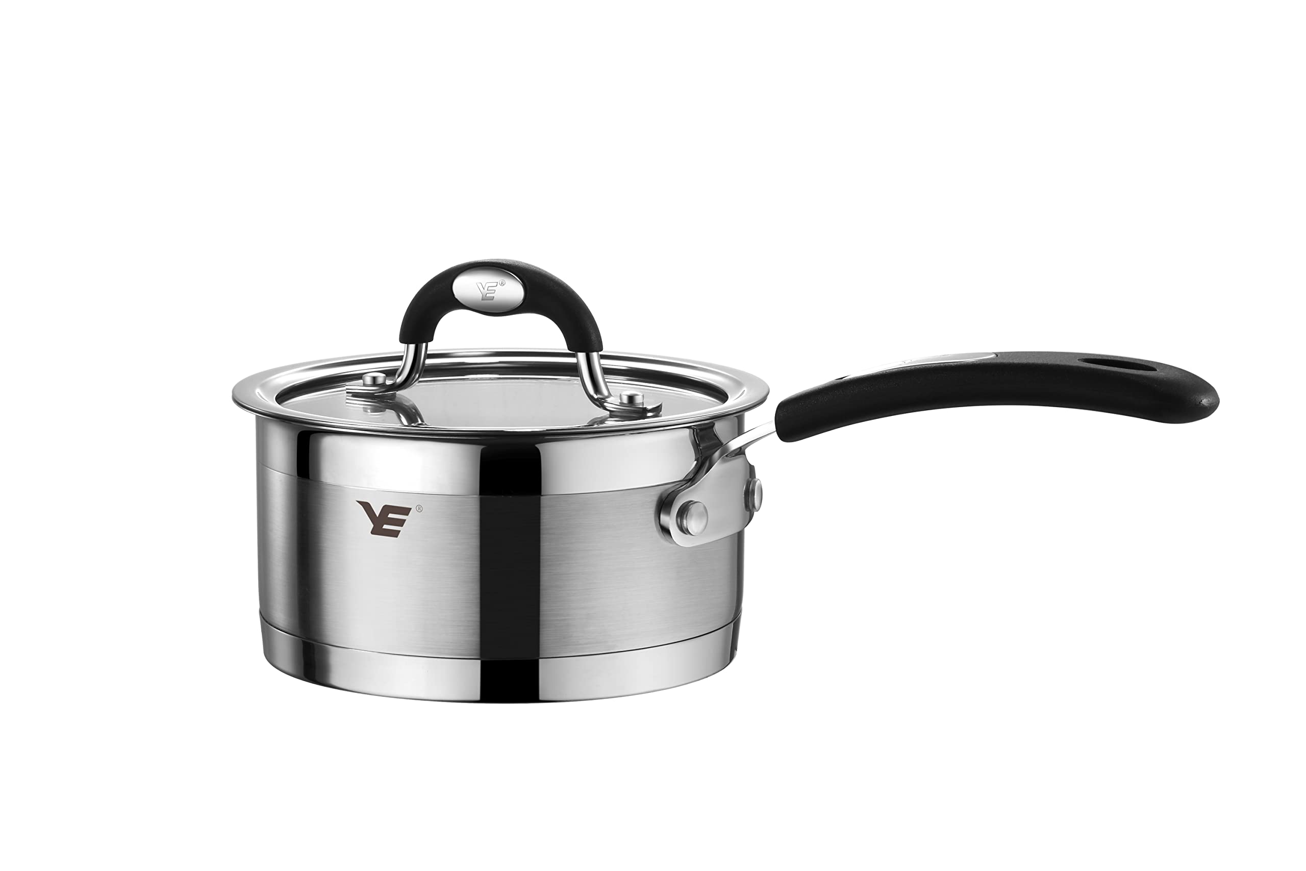 1.7-Quart 304 Stainless Steel Milk Pan Saucepan with Lid - Multipurpose Soup Pot & Small Cooking Pot with Heatproof Handle - Induction Compatible & Dishwasher Safe (1.7Qt, Silver) - Perfect for Making Milk, Soup, Sauce, and Small Meals