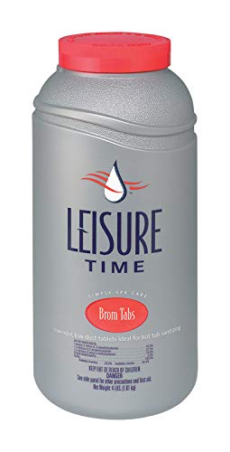 LEISURE TIME Spa Sanitizer Bromine Tablets 4 lb - Hot Tub & Pool Water Treatment for Crystal Clear Water | Ideal for Home Spas, Jacuzzis, and Swimming Pools