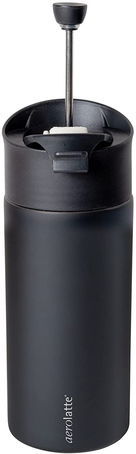 Aerolatte French Press To Go - Portable Travel Coffee Mug, 12-Ounce Capacity - Perfect for Camping, Office & On-the-Go Brewing