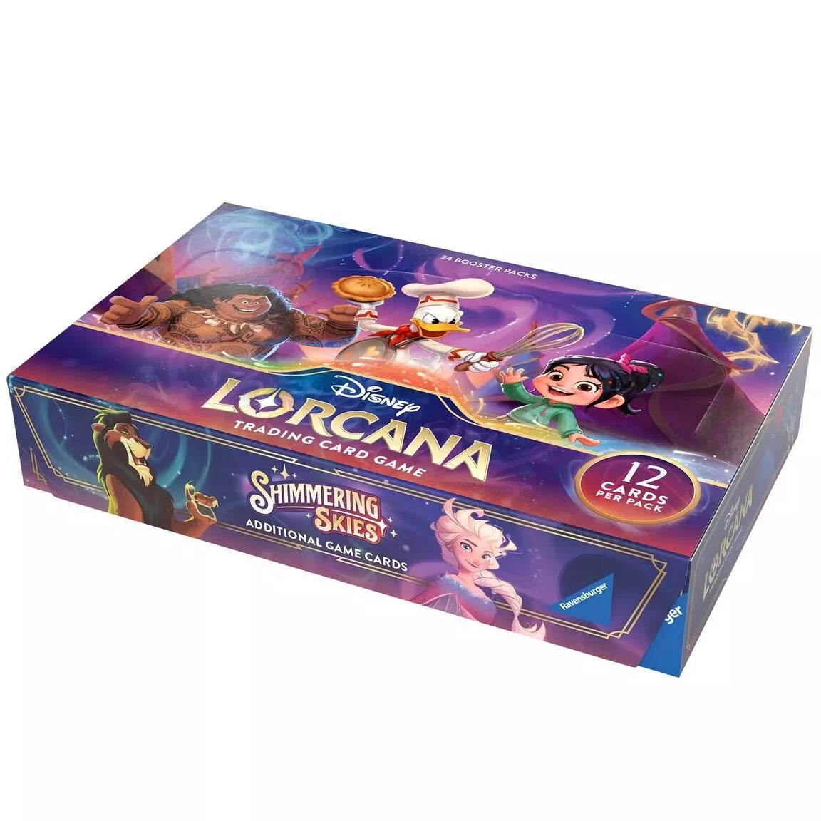 Disney Lorcana: Shimmering Skies Booster Box - 24 Packs of Collectible Trading Cards | Fantasy TCG Game for Adults & Kids | Perfect for Game Nights, Gifts & Card Battles