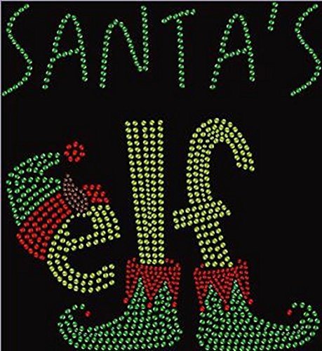 Santa's Elf #2 Rhinestone Iron-On T-Shirt Design - Perfect for Christmas Parties, Holiday Gifts & Festive DIY Crafts