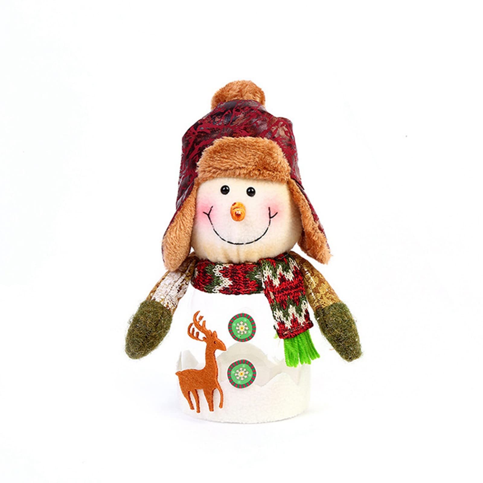 YUYVIO Christmas Apple Gift Box Set - Santa Claus, Snowman & Lighted Decorations for Holiday Party, Home & Office Festive Decor
