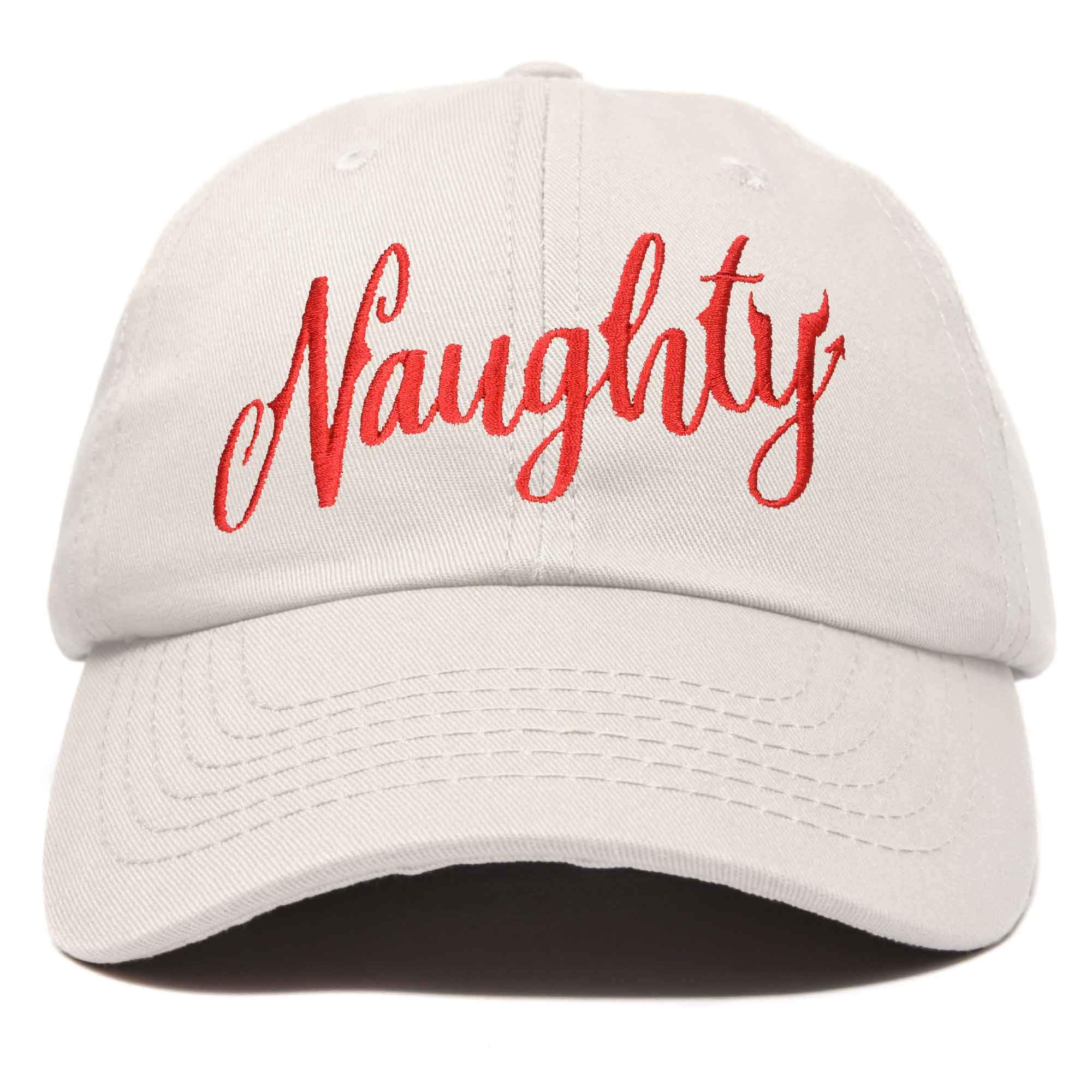 Naughty or Nice Embroidered Christmas Baseball Cap for Women - Festive Holiday Party Hat for Ugly Sweater Contest & Xmas Photos