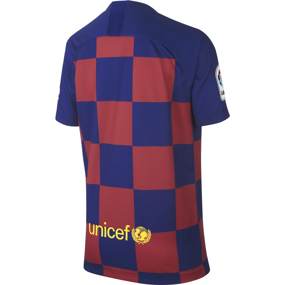 Nike FC Barcelona 2019/20 Stadium Home Big Kids' Soccer Jersey - Authentic Youth Football Shirt for Boys & Girls - Perfect for Match Day, Training & Fan Support