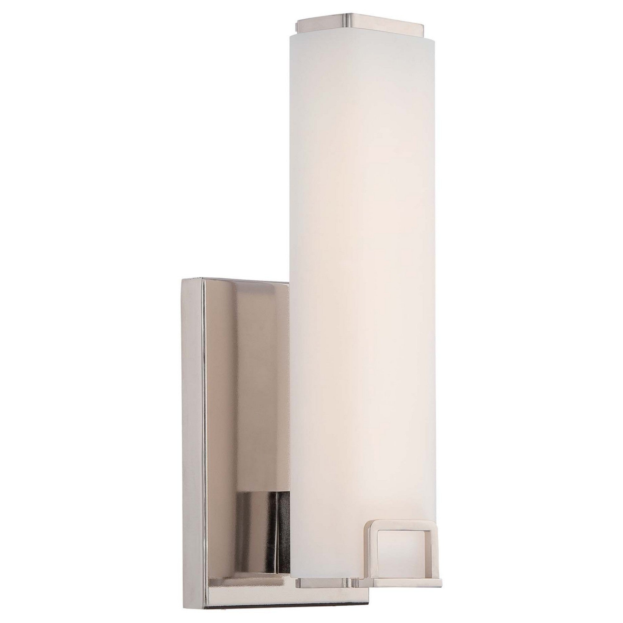 13-inch LED Wall Sconce Light Fixture - Polished Nickel Finish for Bedroom, Hallway & Staircase Lighting