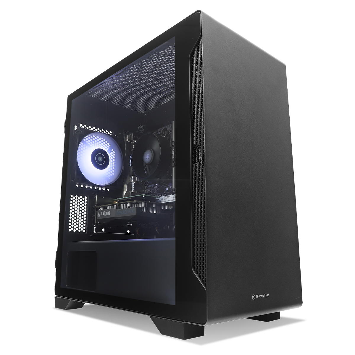 Arasaka RTX 3050 Ryzen 3 4100 Gaming Desktop PC - Black | High Performance Gaming Computer for Esports & Streaming