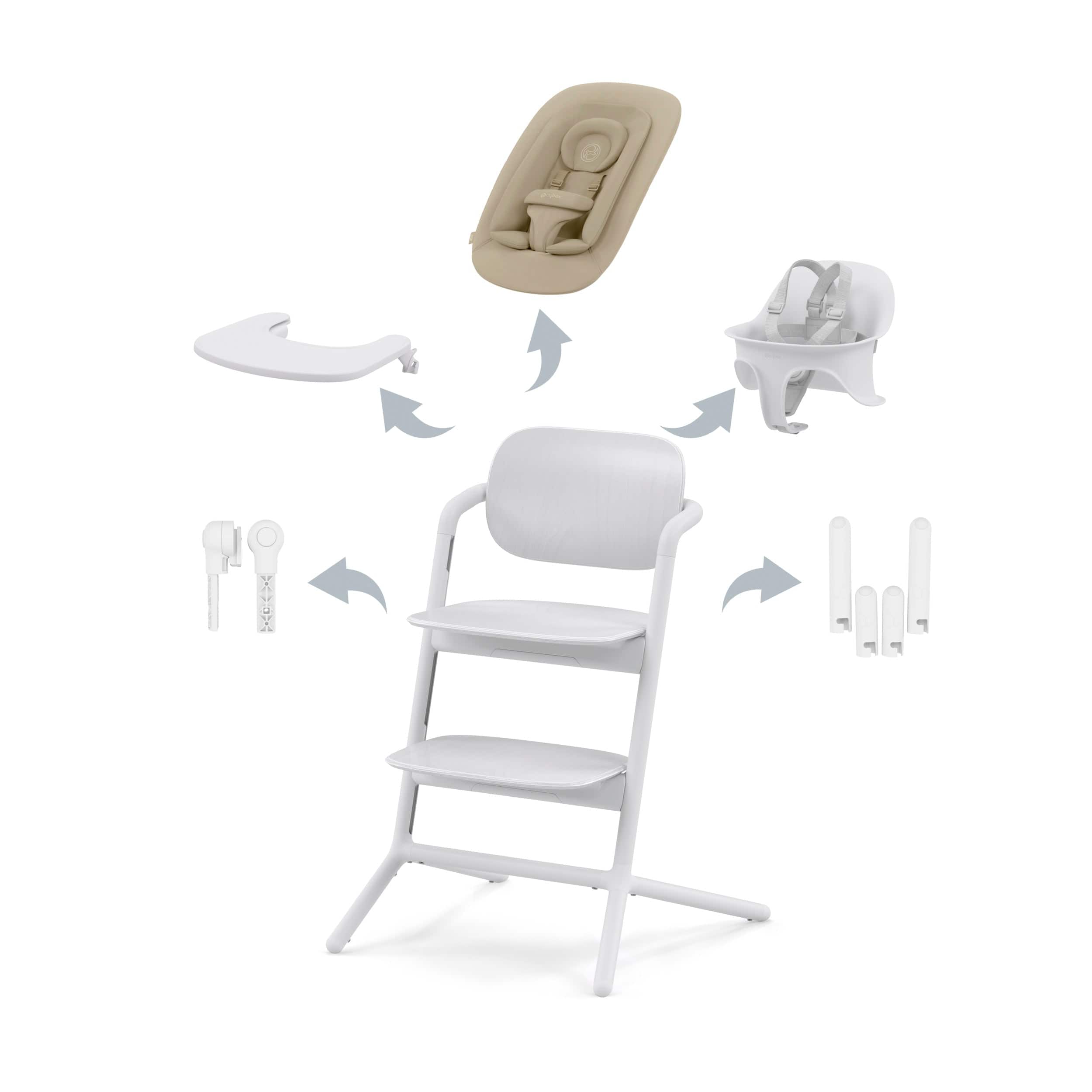 Cybex Lemo 2 Convertible 4-in-1 High Chair for Babies & Toddlers - Adjustable Height, Reclining Seat, Easy Clean - Perfect for Dining, Feeding & Playtime at Home