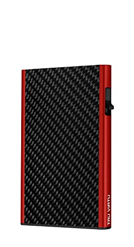 TRU VIRTU Slim RFID Blocking Card Holder - Click & Slide Design for Easy Access | Perfect for Travel, Business, and Everyday Use