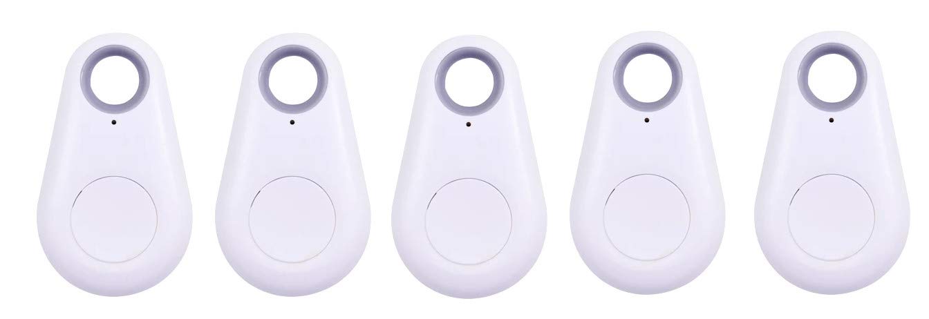 Bluetooth Key Finder Locator - Smart GPS Tracker with Phone App for Keys, Wallets & Bags (5 Pack) - Never Lose Your Essentials Again