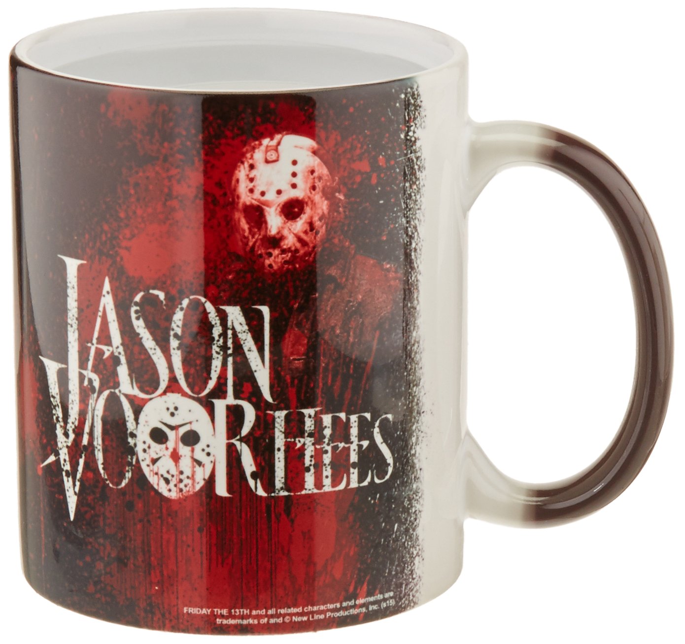 Friday the 13th Jason Horror Movie Morphing Mug - Black Ceramic Coffee Cup for Halloween, Horror Fans & Movie Lovers - Perfect for Scary Movie Nights & Gifts