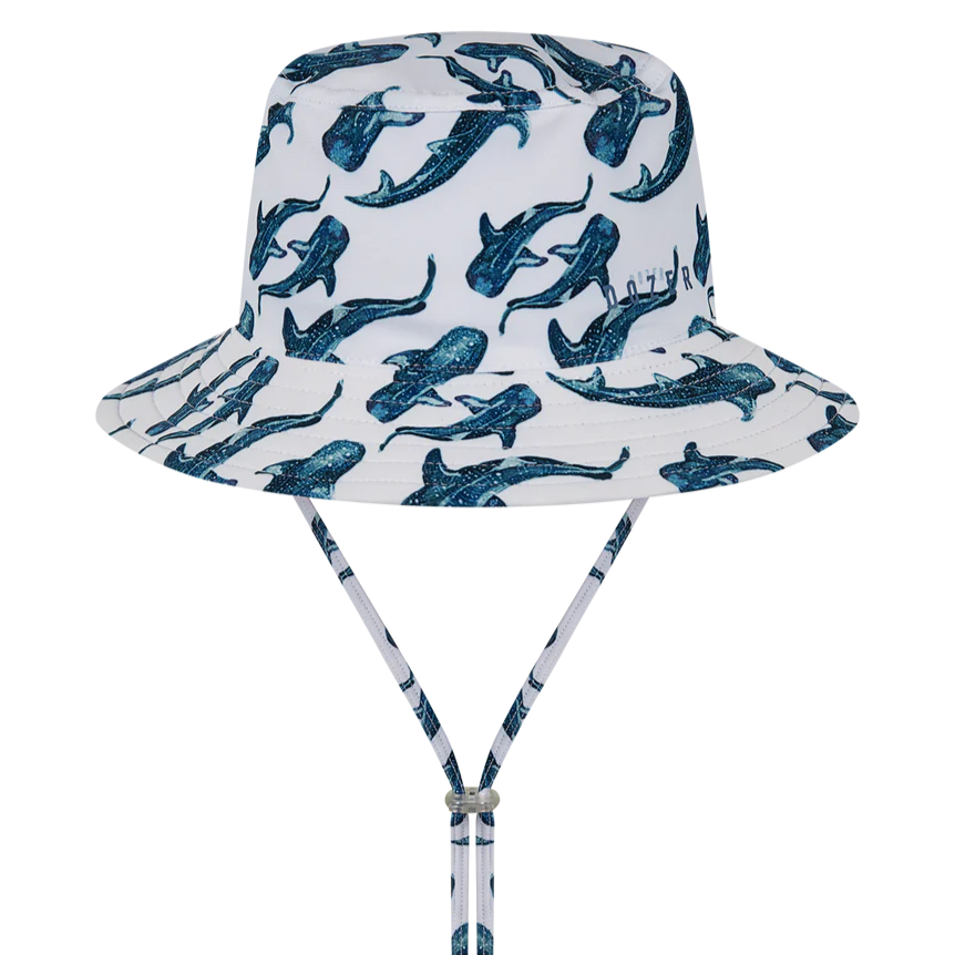 Kooringal White Jervis Baby Bucket Hat - Sun Protection for Infants & Toddlers - Perfect for Beach, Park, and Outdoor Adventures