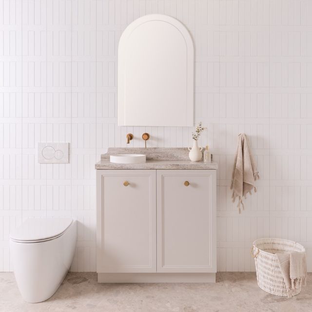 ADP Mabel Mini Freestanding Vanity with Durasein Benchtop - Compact Bathroom Vanity for Small Spaces, Perfect for Apartments & Powder Rooms