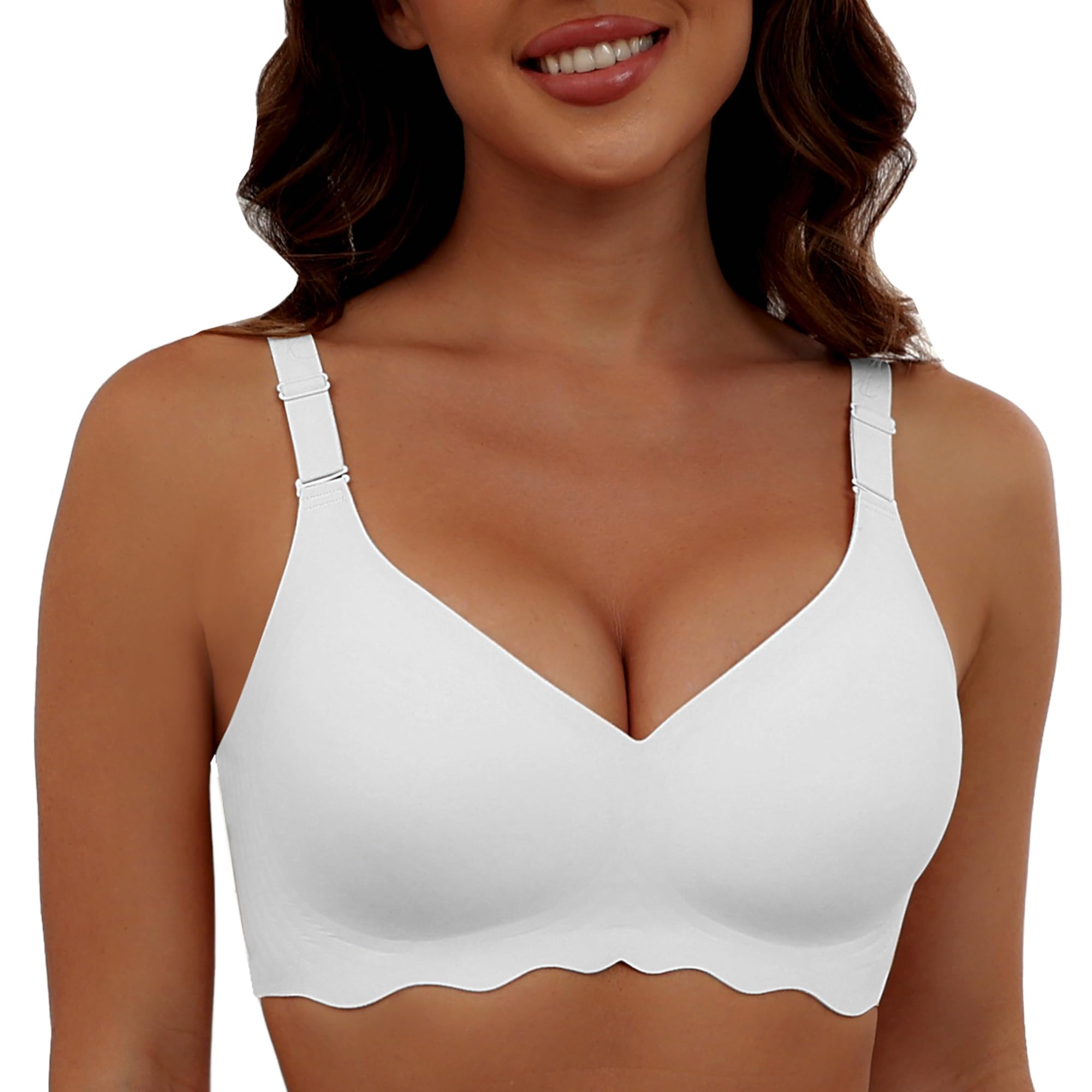 HORISUN Wireless T-Shirt Bra for Women - Seamless, No Show, Full Coverage Comfort - Perfect for Everyday Wear, Workouts & Layering Under Clothes