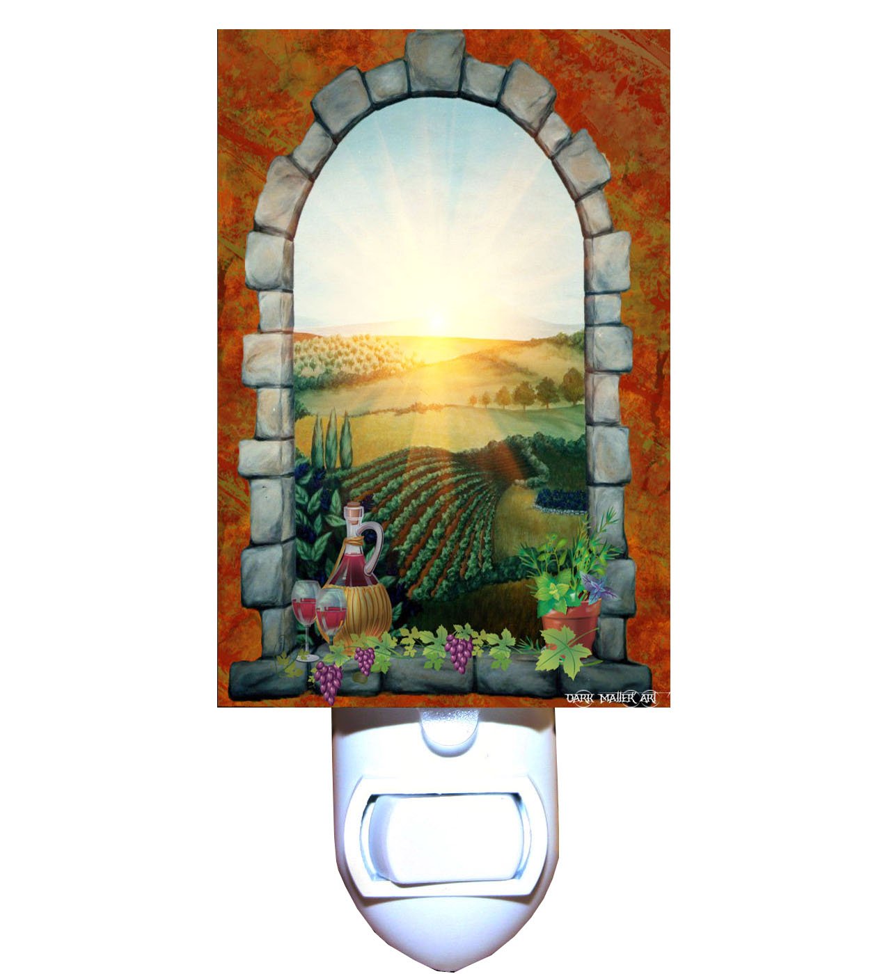 Tuscan Sunlight Red Wine Decorative Night Light - Perfect for Bedroom, Living Room, and Romantic Ambiance