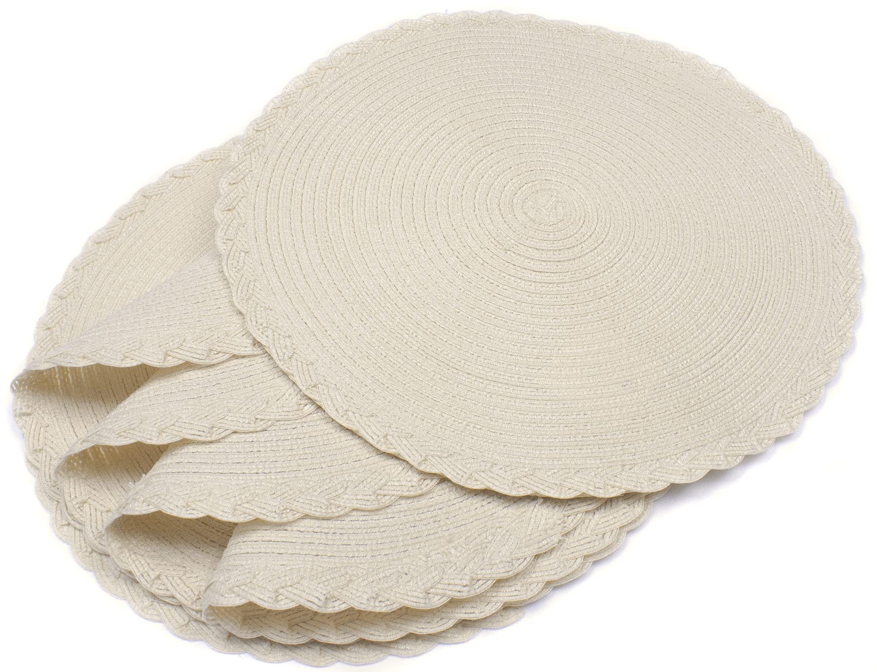 Smaafit 15 Inch Round Placemats Set of 6 - Natural Woven Table Mats for Round Dining Tables, Christmas Decor & Everyday Use - Perfect for Kitchen, Dining Room & Holiday Gatherings