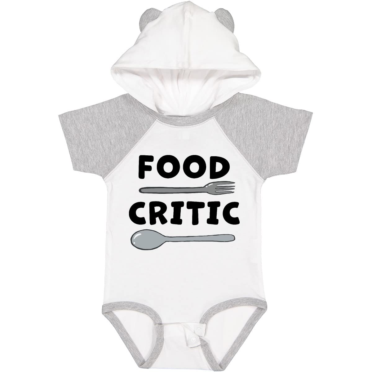 Inktastic Food Critic with Fork and Spoon Baby Bodysuit - Cute Infant Onesie for Food Lovers & Restaurant Outings - Perfect Baby Shower Gift & Family Dining Outfit