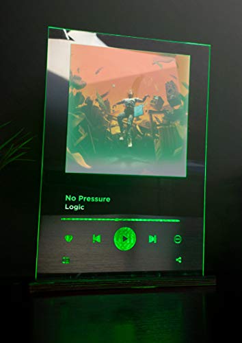 LED Night Light with Custom Song Choice - Hip Hop Rap Themed Table Decor | Unique Gift for Music Lovers | Perfect for Bedroom, Party & Home Decoration (Works with Apple Music & Spotify)