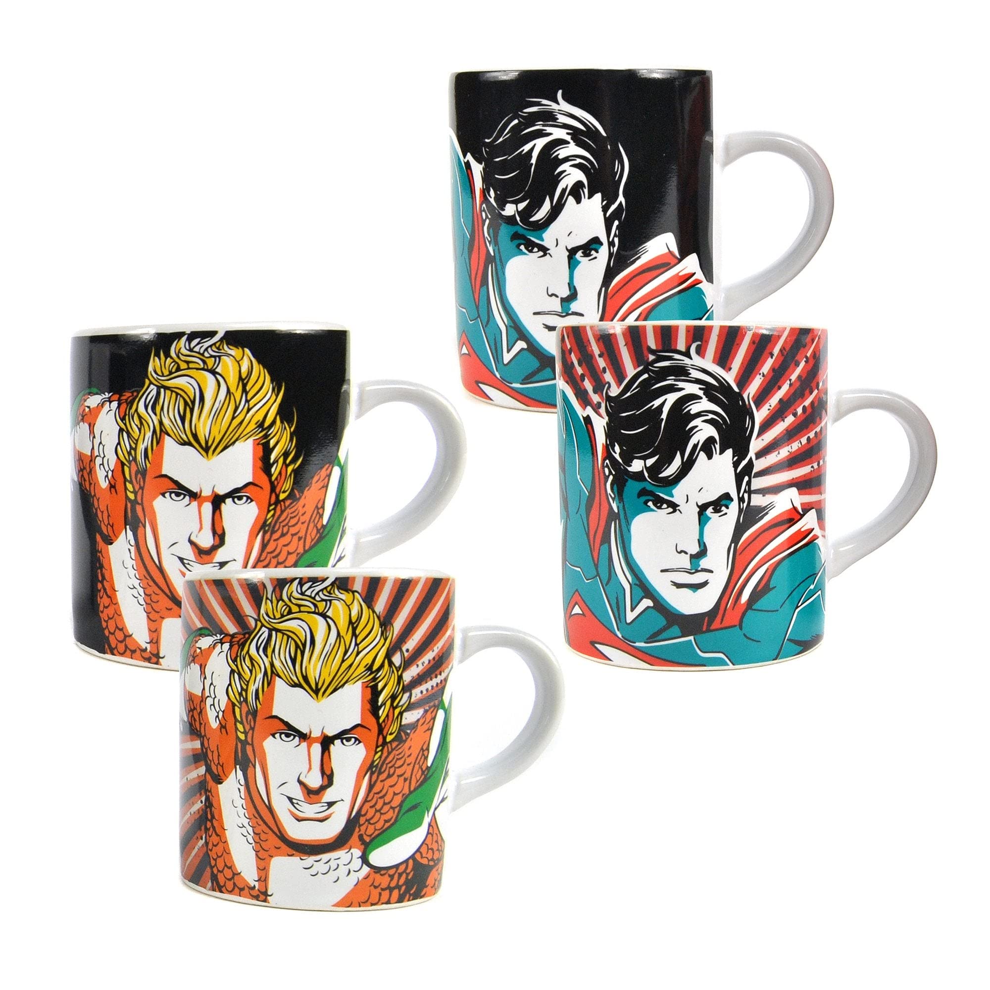 Justice League Mini Heat Changing Mug - Aqua & Superman Official Collectible Ceramic Cup - Perfect for Coffee, Tea & Superhero Fans Gift Idea