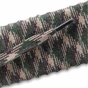 Flat Waxed Boot Laces - 2 Pair Pack Camouflage Shoelaces for Hiking, Work Boots & Outdoor Activities