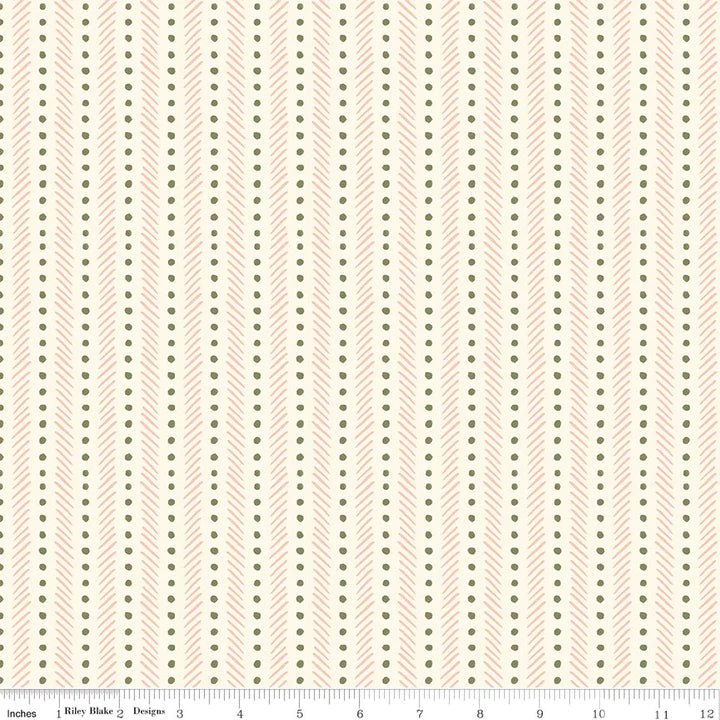 Eden Riley Blake Designs C12927 Stripe Cream Fabric - Perfect for Quilting, Sewing & DIY Home Decor Projects