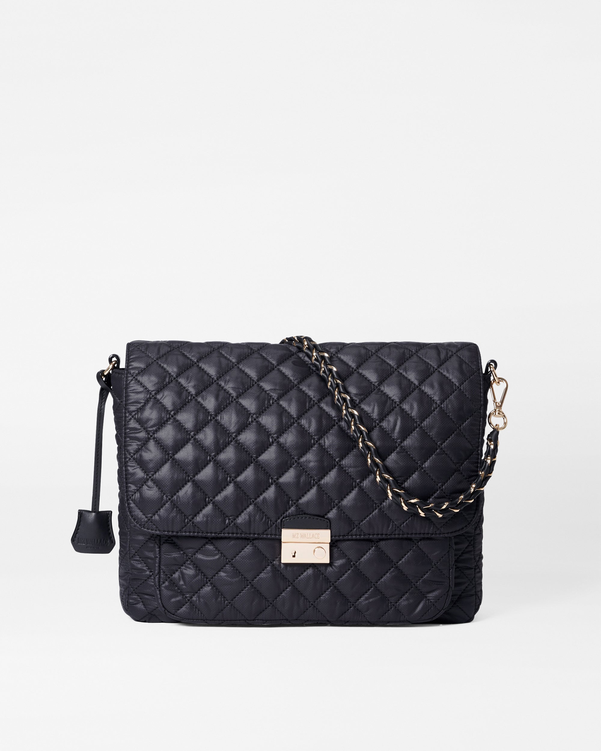 Black Large Crosby Lock Crossbody Bag - Stylish & Secure for Travel, Work & Everyday Use