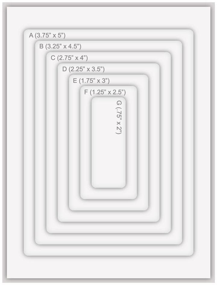 Premium Rounded Rectangle Mask Stencil for DIY Crafts, Painting, and Wall Art – Perfect for Home Decor and Scrapbooking Projects