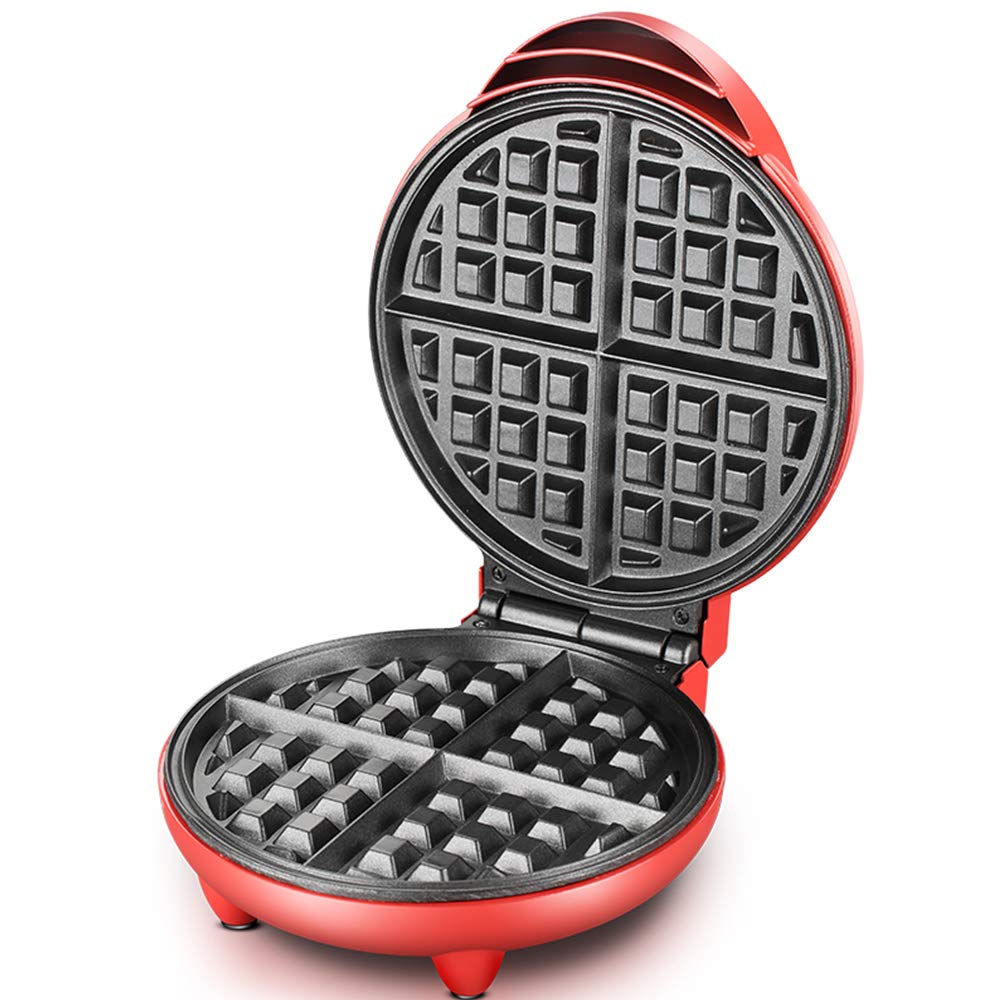 TYI Mini Waffle Maker - Portable Single Serve Waffle Iron for Quick Breakfast, Lunch & Snacks - Non-Stick Surface & Easy to Clean - Perfect for Home, Office, Dorm & Travel Use