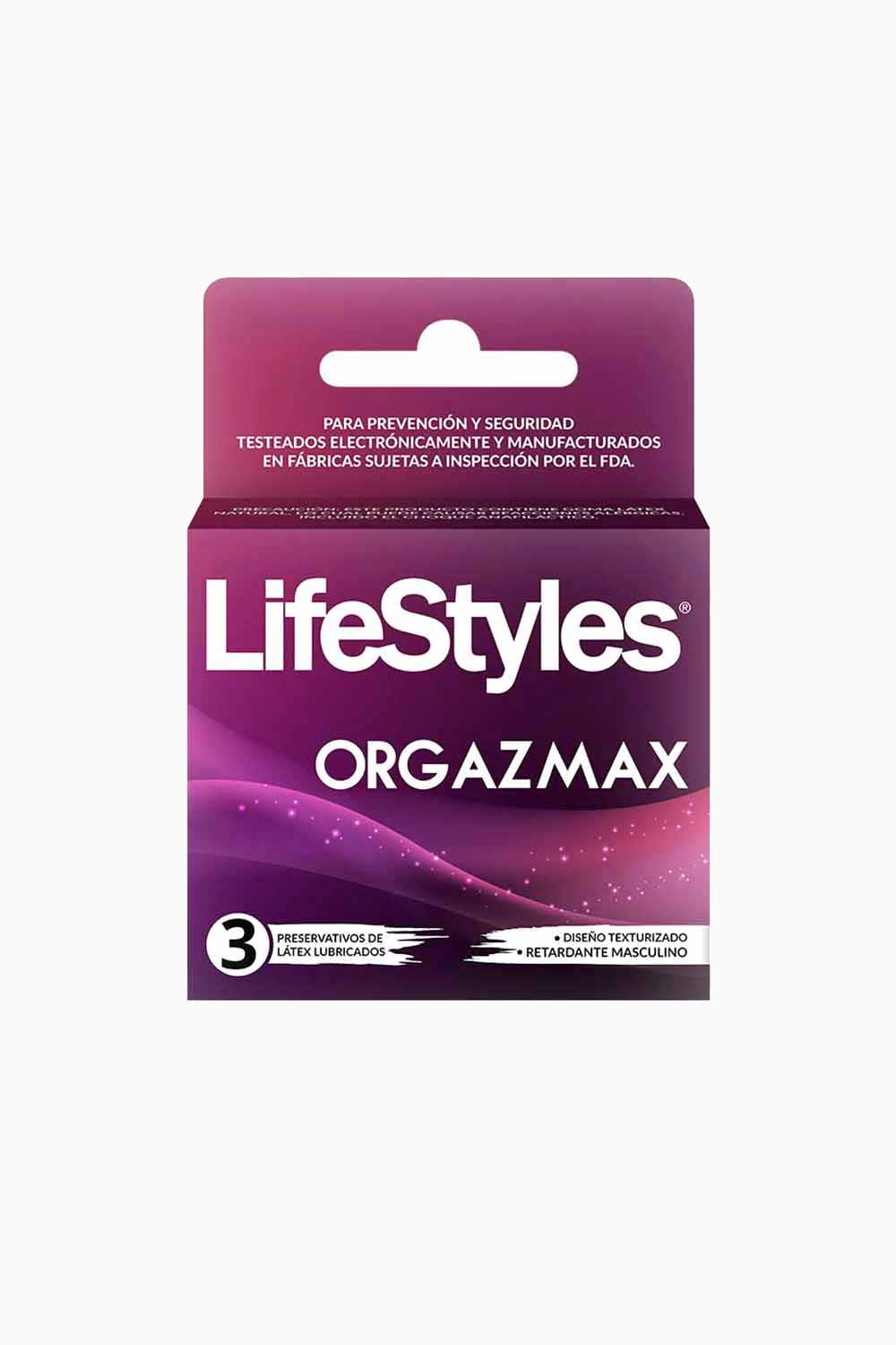 ORGAZMAX Textured & Delay Condoms for Men - 3 Pack | Ultra Thin Ribbed & Studded for Enhanced Pleasure | Long Lasting Performance for Couples & Intimate Moments