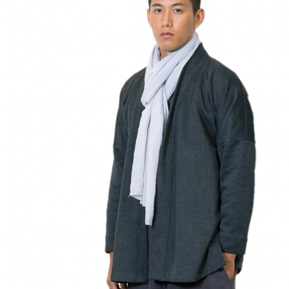KATUO Men's Casual Shirt Blouse - 100% Cotton Linen Blend Lightweight Outwear Coat for Spring & Summer | Perfect for Office, Travel and Outdoor Activities