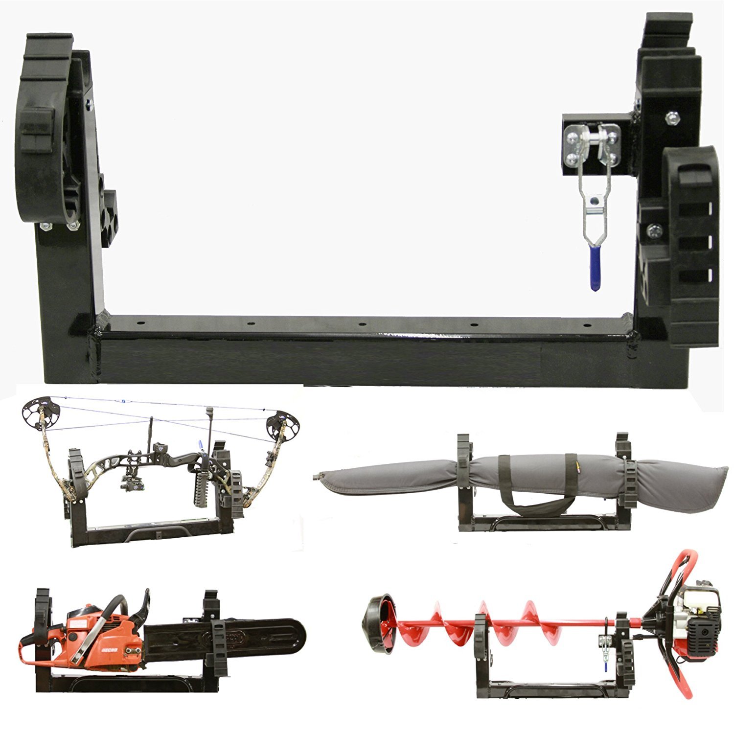 All-Season 3-Place ATV/UTV Carrier Rack Holder - Heavy Duty Mount for Metal & Composite Racks | Perfect for Hunting, Camping & Off-Road Adventures