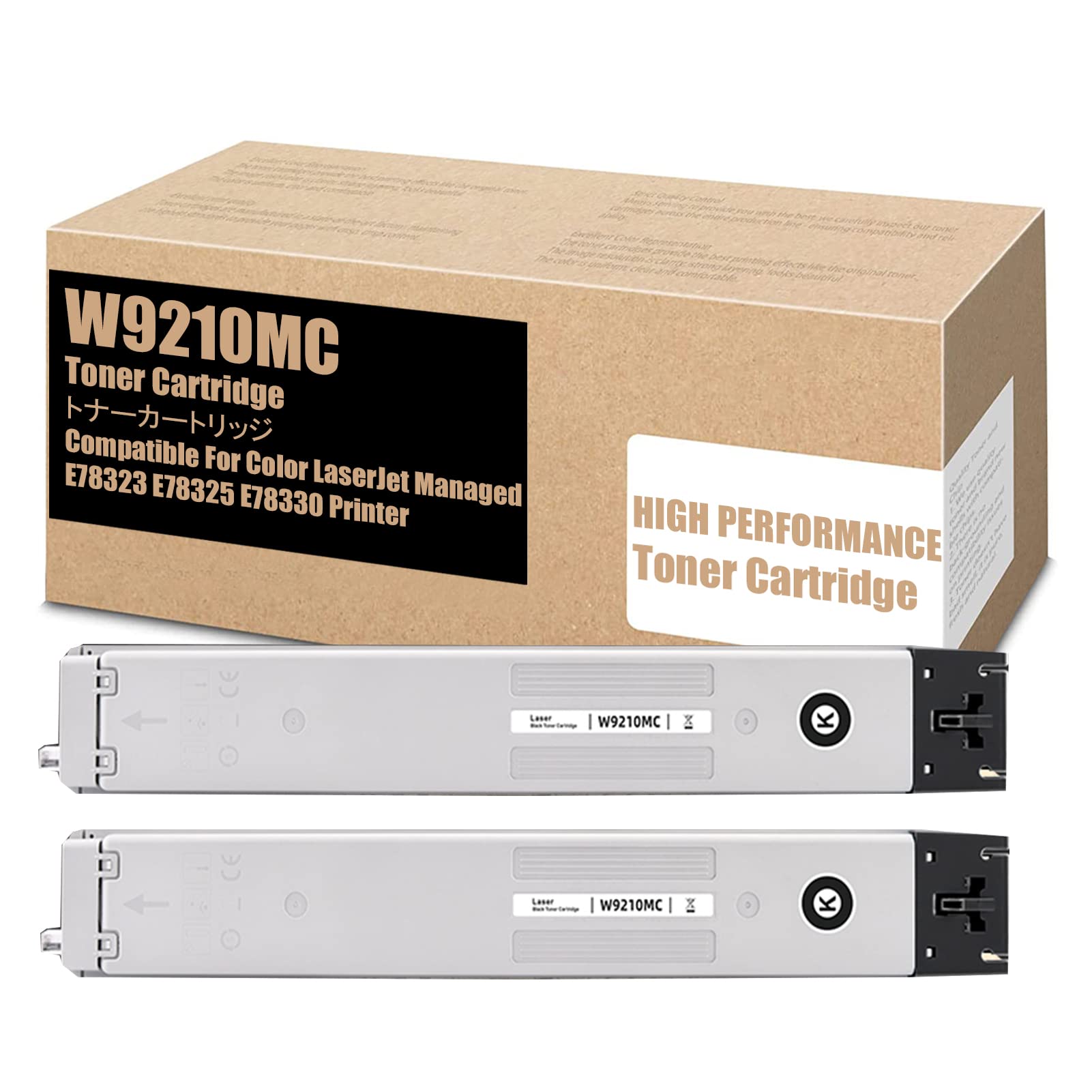 2-Pack W9210MC High Yield Black Toner Cartridges - Compatible with HP Color LaserJet Managed MFP E78323/E78325/E78330 Printers - Ideal for Office Printing & High Volume Document Production