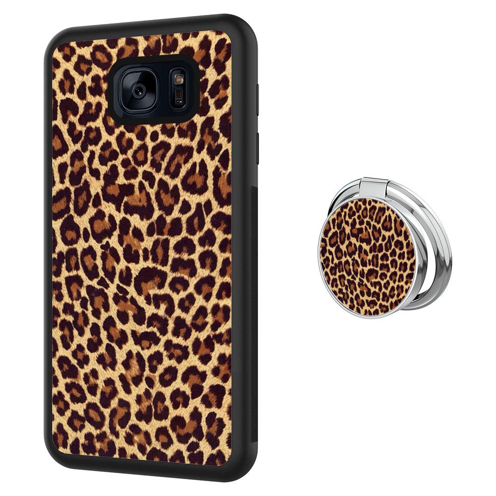 **ZacharyMarcus Leopard Print Samsung Galaxy S7 Case with 360° Rotatable Ring – Durable TPU Anti-Slip Cover for Samsung Galaxy S7 – Perfect for Work, Travel, and Everyday Protection**