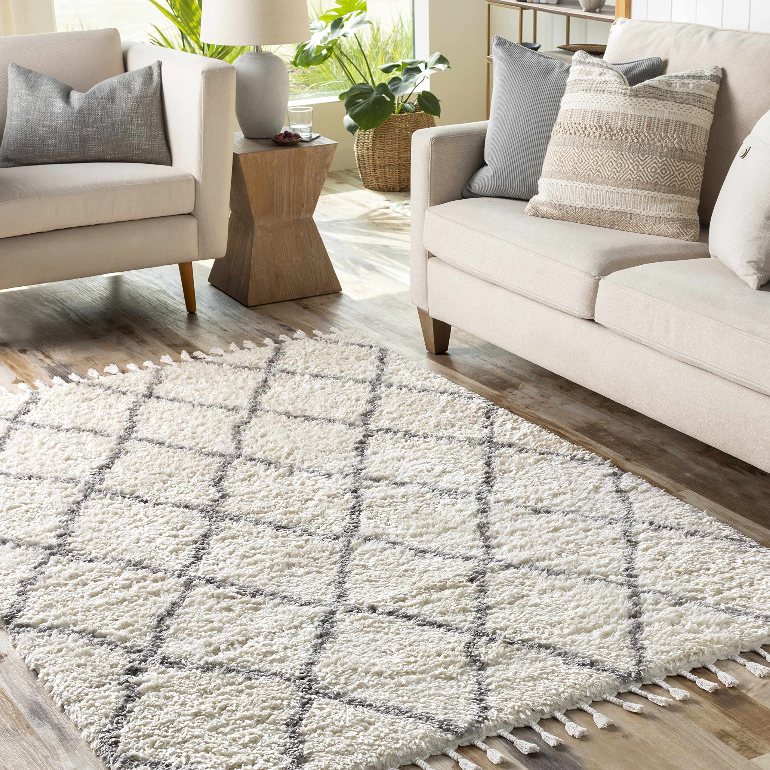 Pasatiempo 5' X 7' Area Rug - Soft Modern Non-Slip Living Room Rug for Home Decor, Bedroom, Office - Perfect for Cozy Spaces and High-Traffic Areas