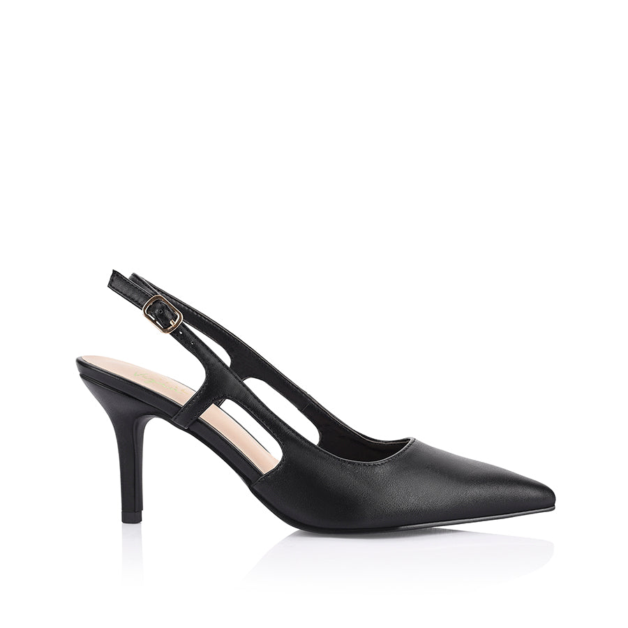 Lena Sling Back Pumps - Elegant Black Heels for Women | Perfect for Office, Party & Evening Events
