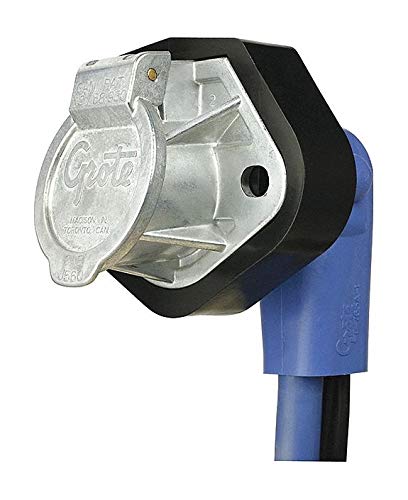 GROTE G7 7-Way Trailer Receptacle with Female Plug, 24 Inch - Heavy Duty Towing Connector for RVs, Trailers & Campers