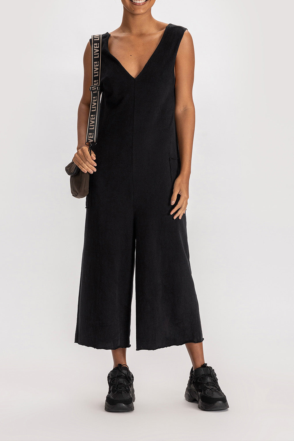 Soft Side Jumpsuit for Women - Comfortable Stretchy Romper with Pockets | Perfect for Lounge Wear, Yoga, Travel & Casual Outings