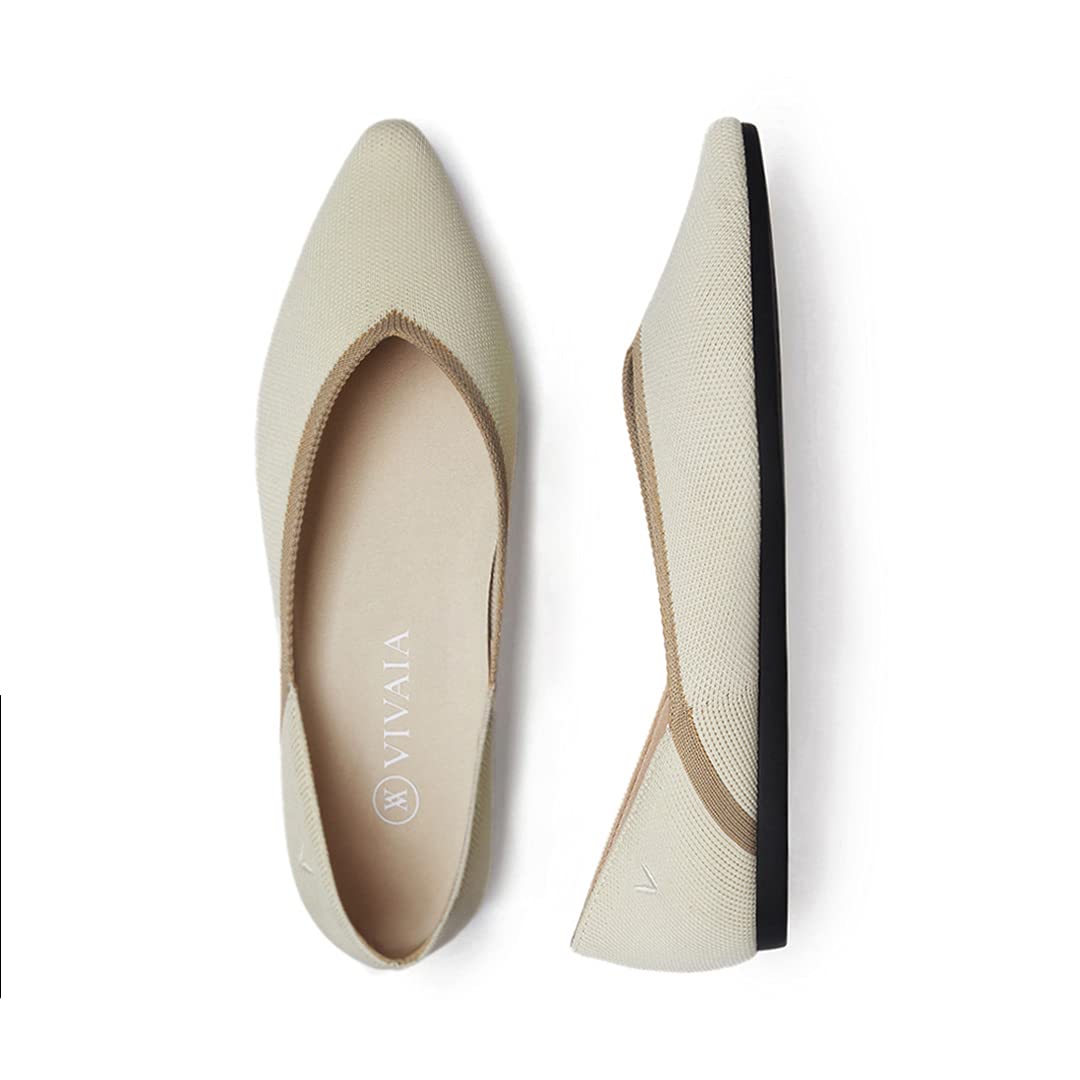 VIVAIA Vienna Women's Comfortable Slip-On Ballet Flats - Washable Pointed Toe Casual Shoes for Work, Travel & Everyday Wear