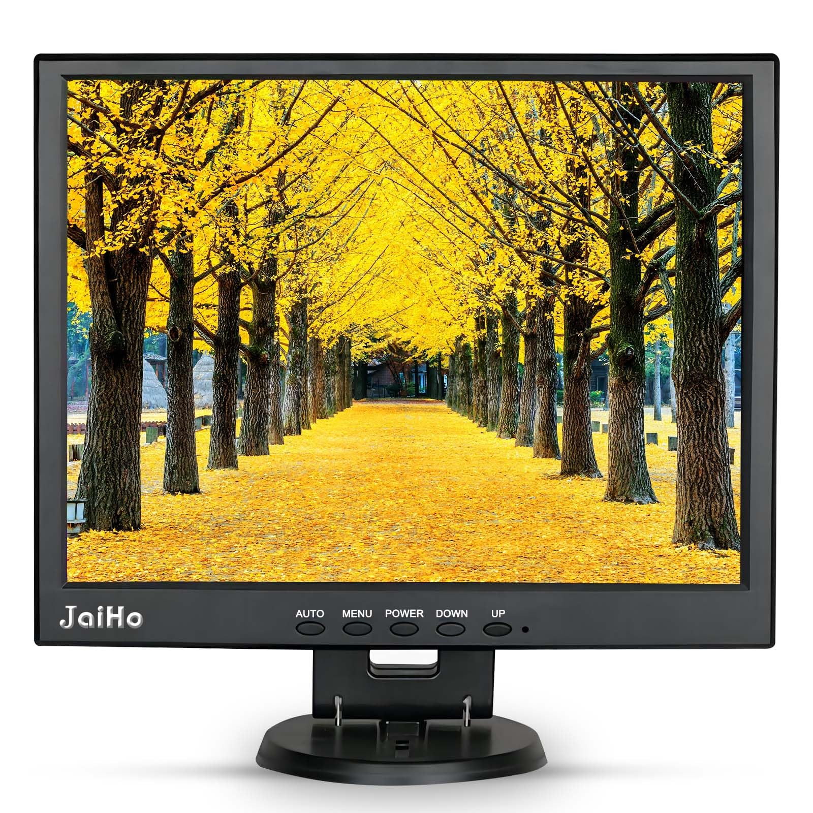 15 Inch LCD Monitor with 1024x768 Resolution - HDMI & VGA PC Display for Home Office | Security Screen with BNC/AV/USB Inputs & Built-in Speakers | Ideal for Surveillance, Gaming, and Workstations