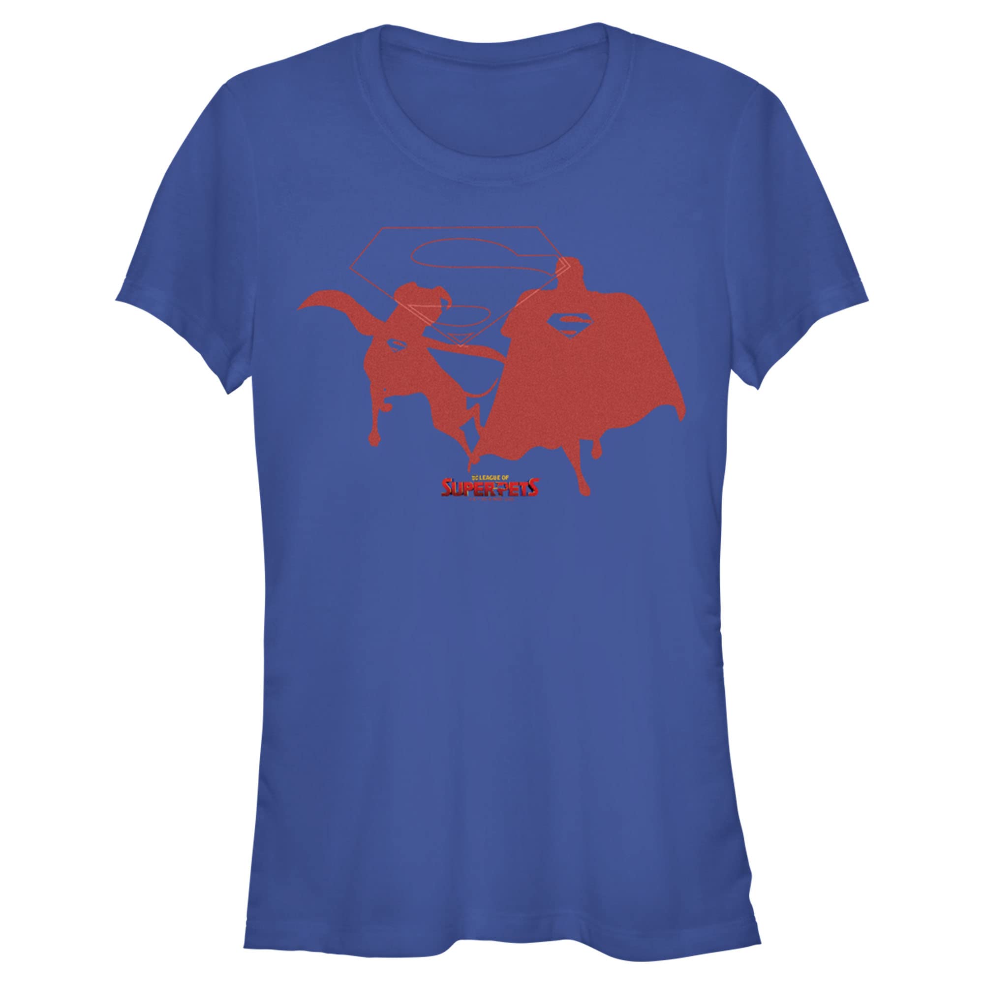 DC League of Super-Pets Superman & Krypto Graphic Tee for Kids - Official Superhero Silhouette T-Shirt - Perfect for Cosplay, Birthday Gifts & Superhero Fans