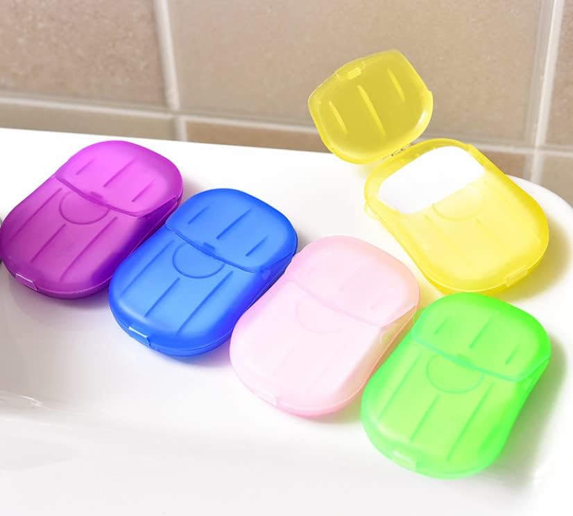Hoppokart Travel Soft Paper Soap Sheets - 5 Pack Portable Soap Leaves for Camping, Hiking, Gym & Travel - Ideal for Birthday Gifts, School, Office & Emergency Kits