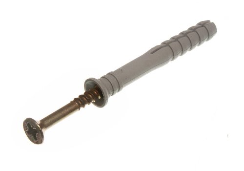 400-Pack M8 x 60mm Nylon Hammer-In Frame Fixings with Masonry Plugs & Screws - Heavy Duty Wall Anchors for Shelves, Cabinets and Fixtures Installation