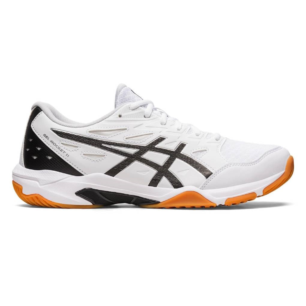 ASICS Gel Rocket 11 Men's Volleyball Shoes - Lightweight Indoor Court Sneakers for Badminton, Squash & Gym Training (White/Silver) - Perfect for Sports & Casual Wear