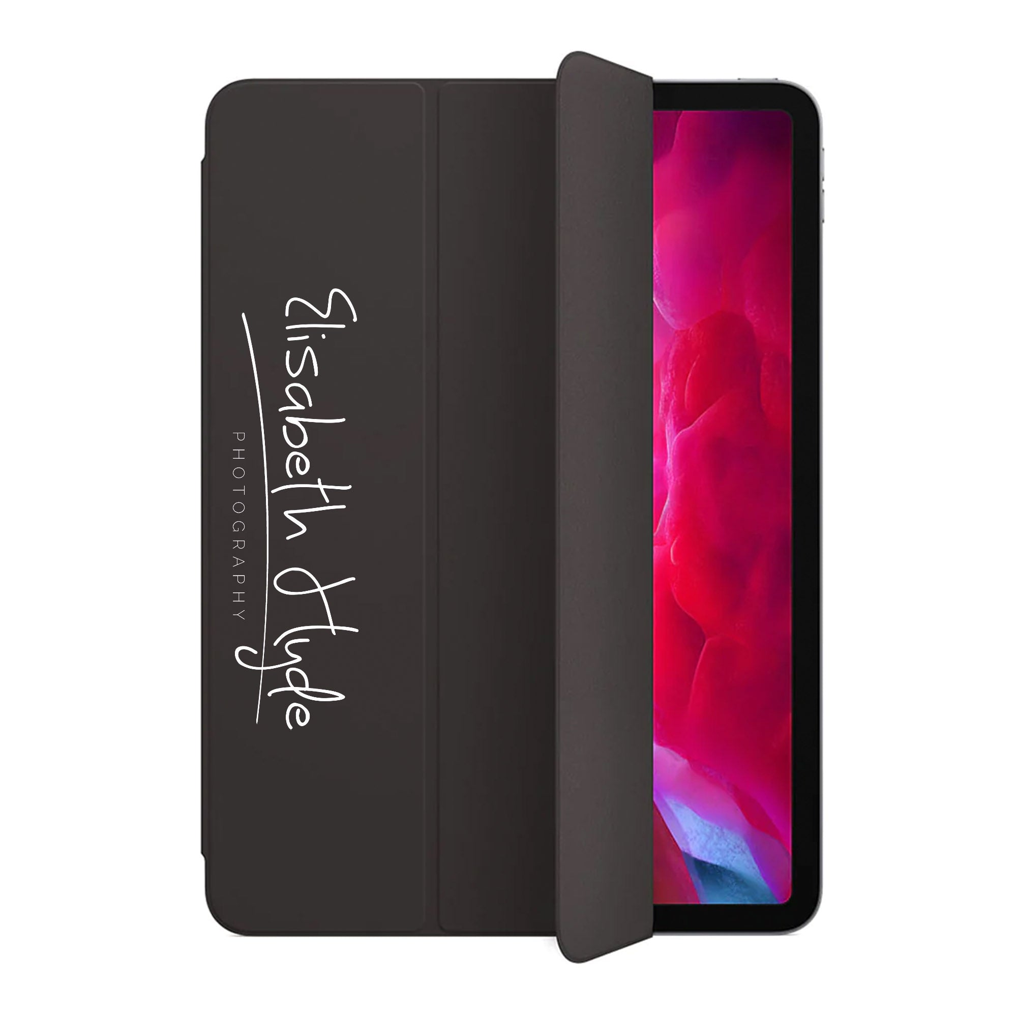 Premium iPad Trifold Case with Signature & Occupation 208 Design - Slim Protective Cover for iPad Air/Pro, Stand Function for Work & Study, Perfect for Office, School & Travel Use