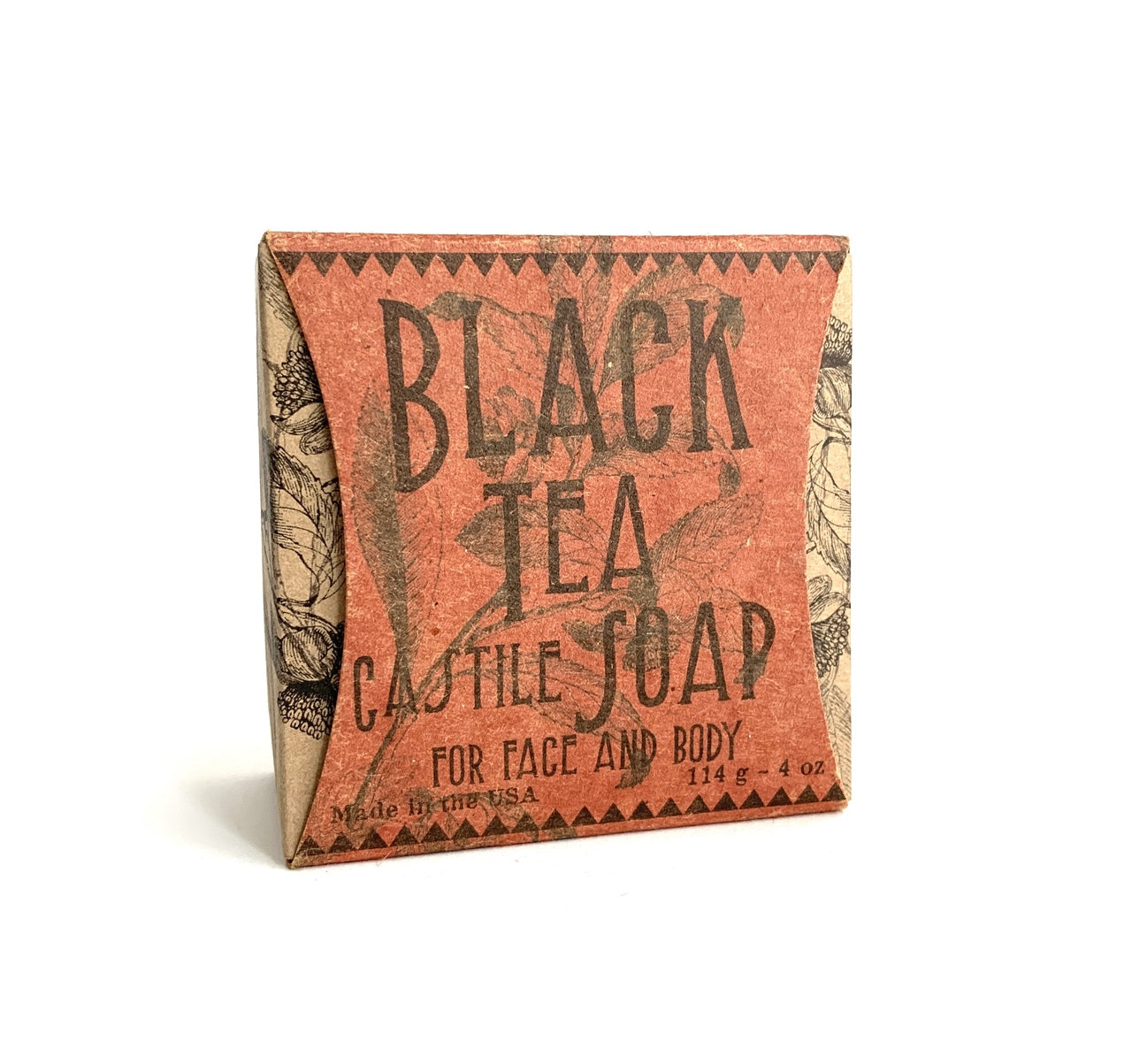 Organic Black Tea Castile Soap Bar - Natural Vegan Handmade Soap for Face & Body - Gentle Cleansing for Sensitive Skin - Perfect for Daily Use, Travel & Eco-Friendly Gifts